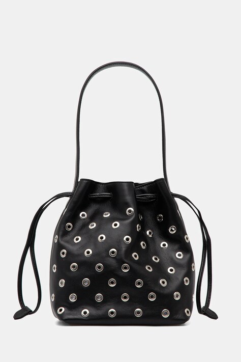 Liviana Conti poșetă de piele culoarea negru, A5SA51