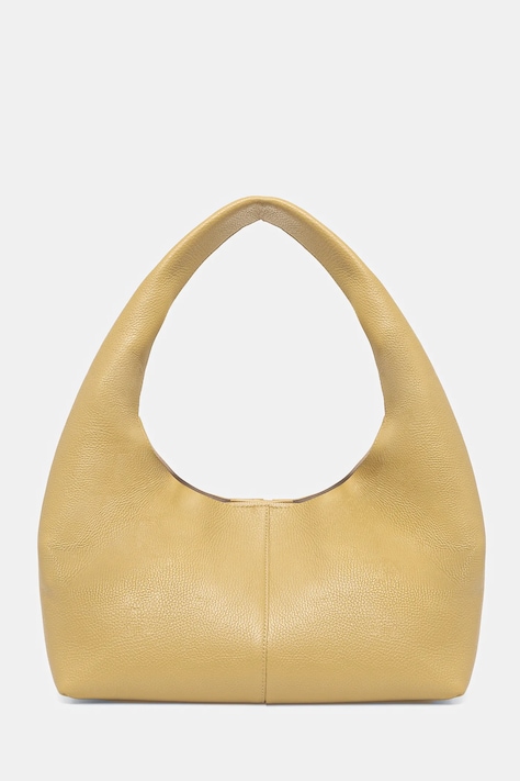 Δερμάτινη τσάντα Liviana Conti χρώμα: κίτρινο, A5SA14