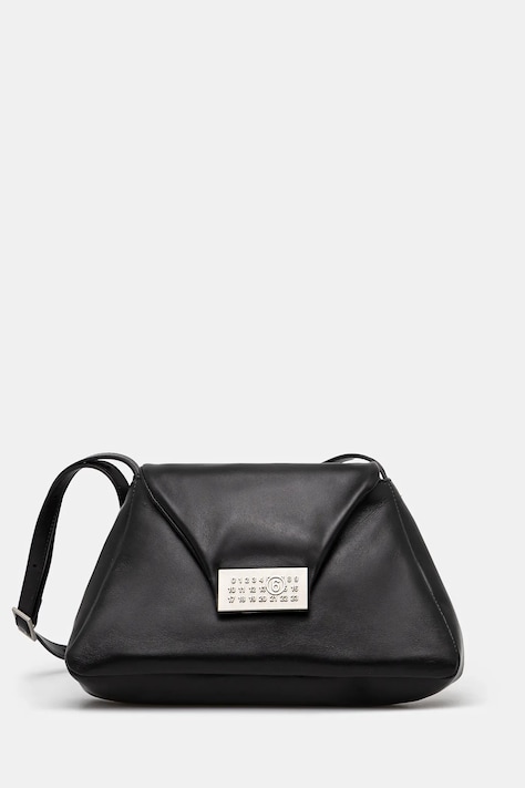 Kožená kabelka MM6 Maison Margiela černá barva, SB5ZH0020