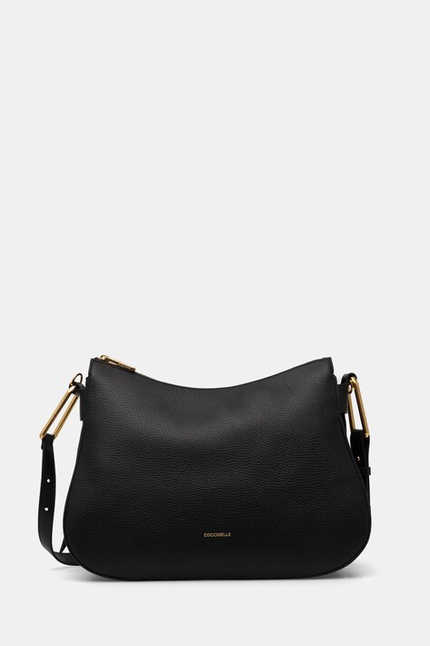 Kožená kabelka Coccinelle čierna farba, E1 PQR 13 01 01