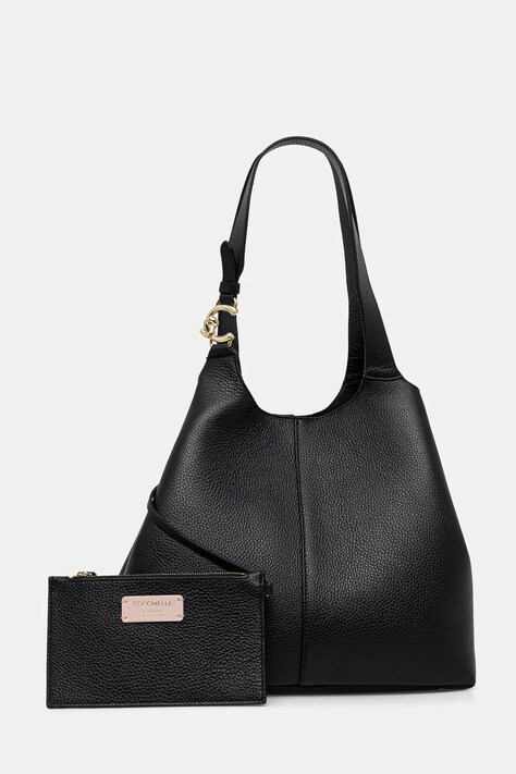 Кожена чанта Coccinelle в черно E1 SHA 11 01 01