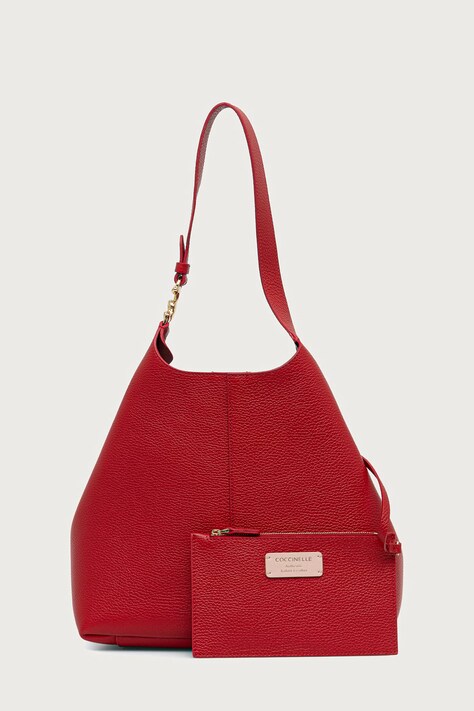 Coccinelle Kabelka dámska kožená COCCINELLE C-EASY červená E1 SHA 11 02 01
