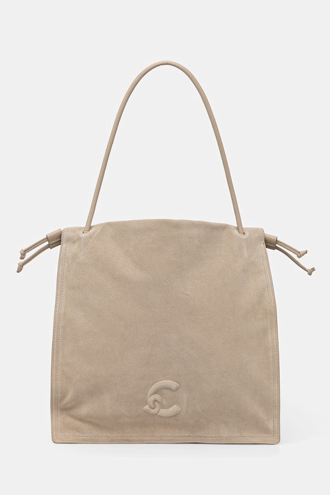 Coccinelle torebka shopper damska zamszowa COCCINELLEDULSE SUEDE beżowa E1 SS6 11 01 01