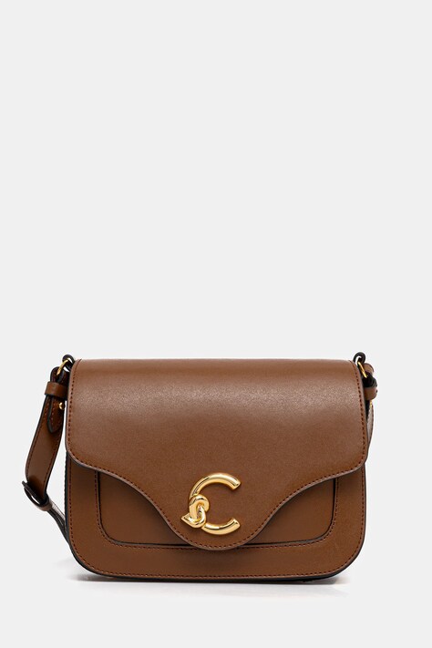 Coccinelle poșetă de piele culoarea negru, E1 SSK 15 01 01