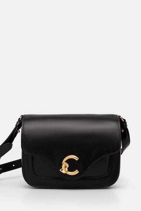 Coccinelle poseta de piele culoarea negru, E1 SSK 15 01 01