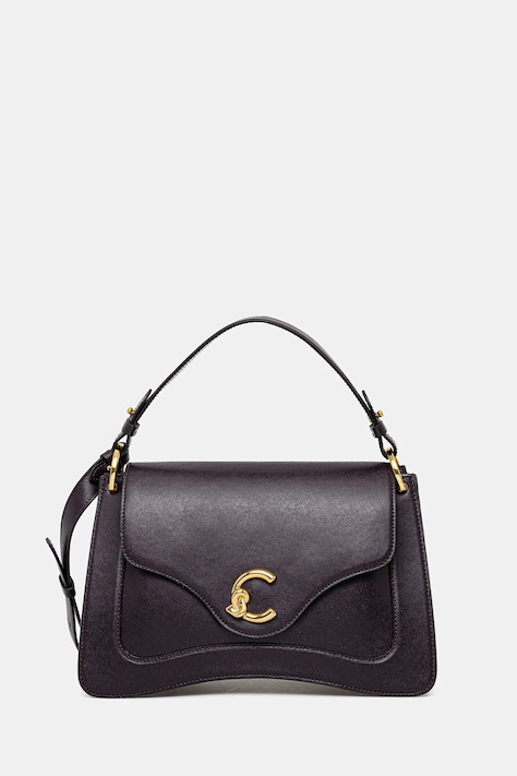 Coccinelle poșetă de piele culoarea negru, E1 SSK 18 01 01