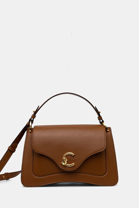 Kožená kabelka Coccinelle hnědá barva, E1 SSK 18 01 01