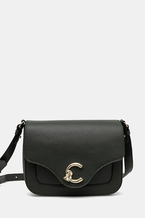 Kožená kabelka Coccinelle zelená barva, E1 SSL 15 01 01