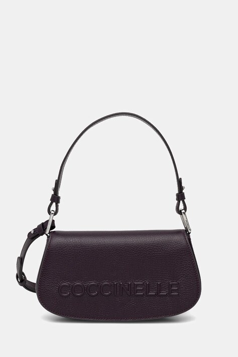 Kožená kabelka Coccinelle vínová barva, E5 QBB 52 01 01