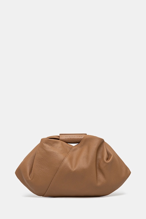 Кожаная сумочка MM6 Maison Margiela Japanese Draped Mini цвет коричневый SB5WD0029