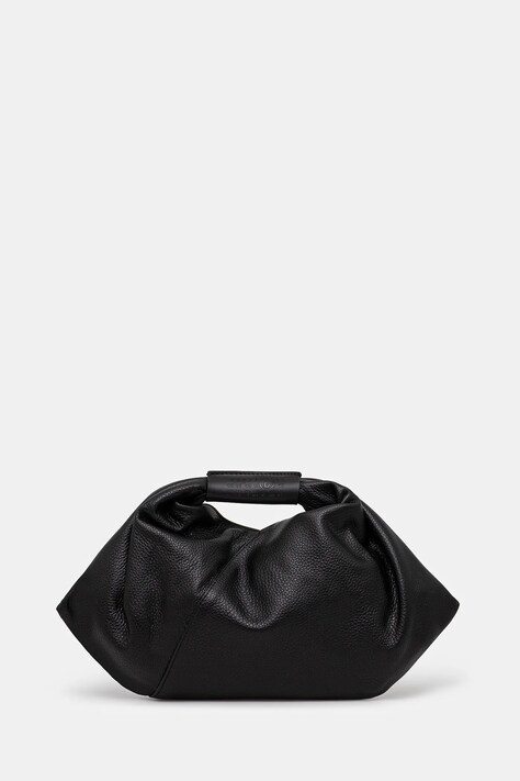Δερμάτινη τσάντα MM6 Maison Margiela Japanese Draped Mini χρώμα: μαύρο, SB5WD0029