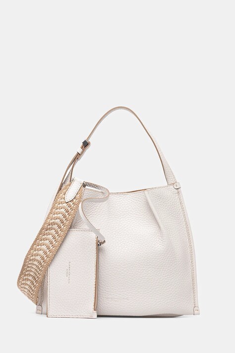 Δερμάτινη τσάντα Gianni Chiarini DORY χρώμα: άσπρο, BS 11636 RNGDBL-NAETN