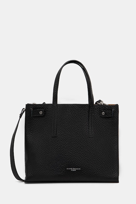 Kožená kabelka Gianni Chiarini ALTEA černá barva, BS 11646 RNGDBL
