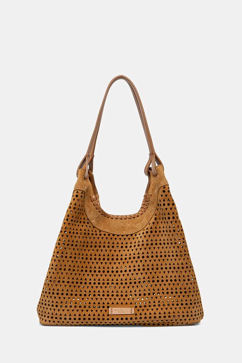 Τσάντα σουέτ Gianni Chiarini DUA χρώμα: καφέ, BS 11682 CMLSR