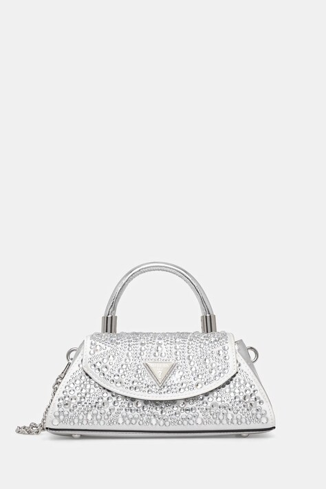 Kabelka Guess BEAUVOIR stříbrná barva, HWXY95 28780