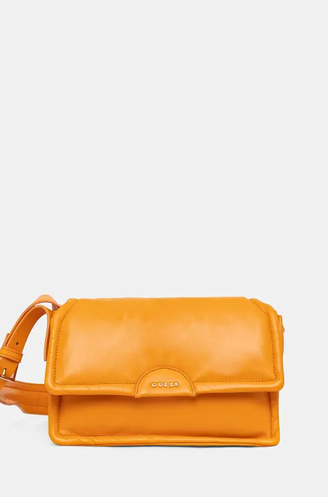 Guess torebka skórzana EVA kolor pomarańczowy HWSTPF L5116