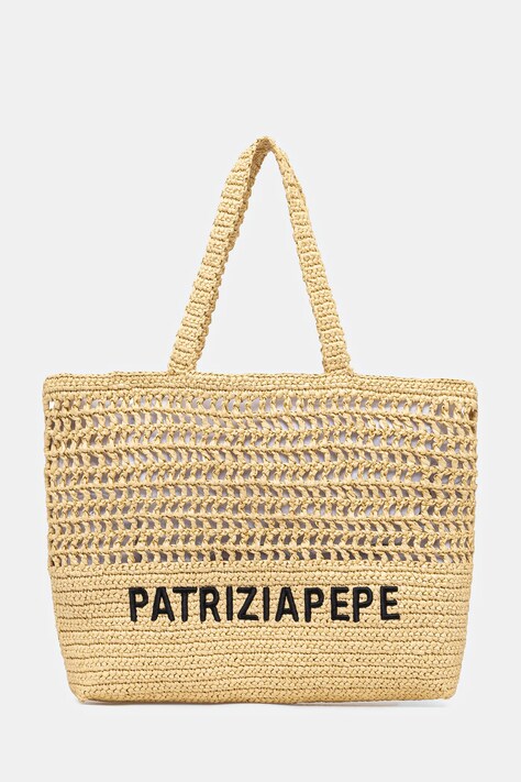 Kabelka Patrizia Pepe béžová farba, 2B0119 V039