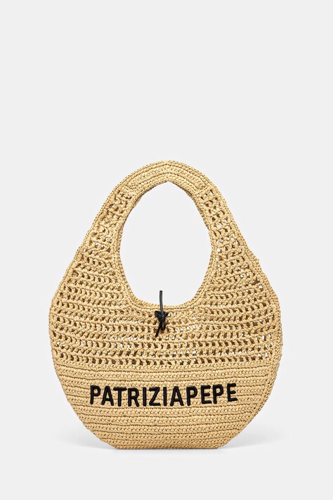 Kabelka Patrizia Pepe béžová barva, 2B0120 V039
