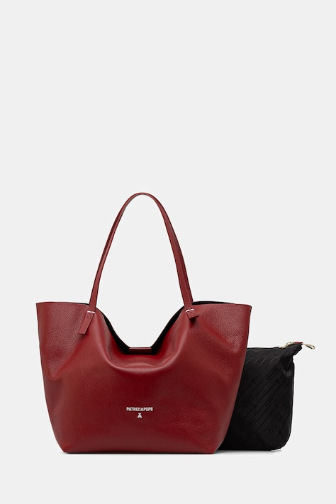 Patrizia Pepe geantă de piele culoarea bordo, 2B0130 L148