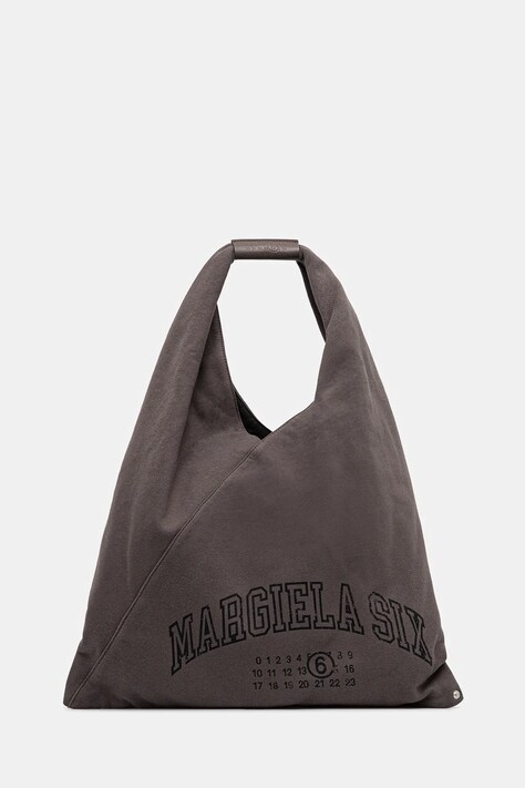 MM6 Maison Margiela geanta de bumbac culoarea maro, S54WD0039