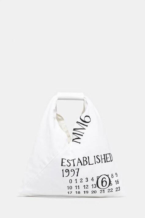 Bavlněná kabelka MM6 Maison Margiela bílá barva, SB6WD0013