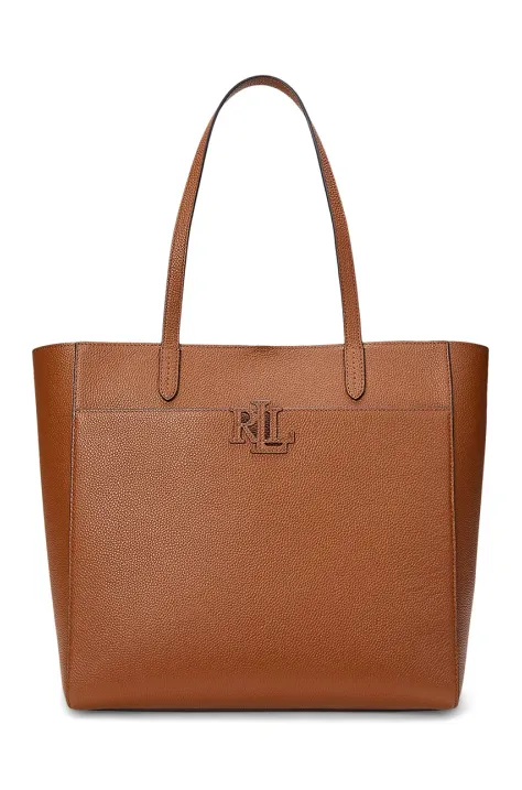 Lauren Ralph Lauren borsa a mano in pelle colore marrone 431960183