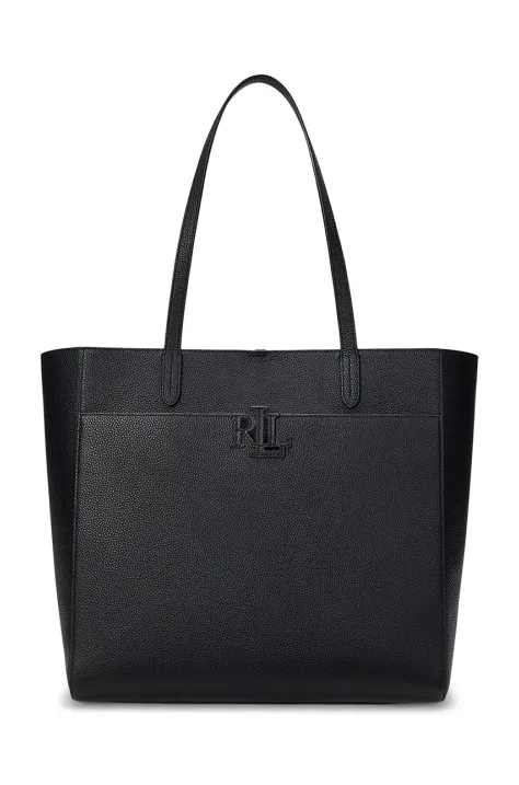 Lauren Ralph Lauren borsa a mano in pelle colore nero 431960183