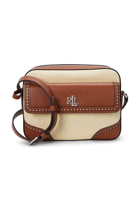 Kabelka Lauren Ralph Lauren béžová barva, 431966778