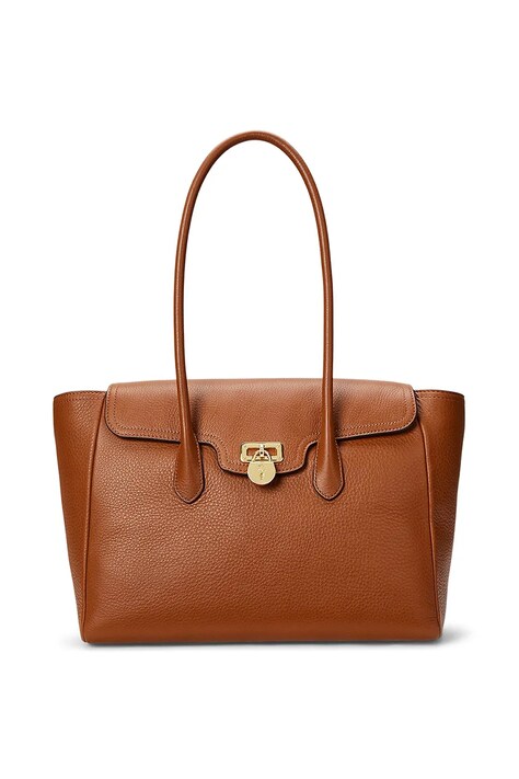 Lauren Ralph Lauren poseta de piele culoarea maro, 431966862