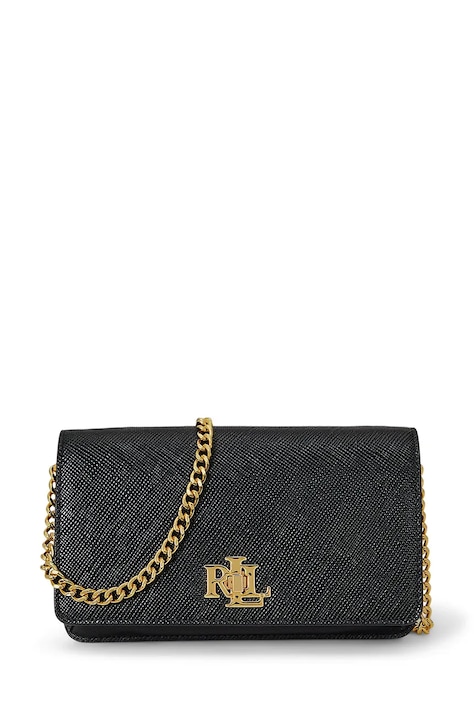 Кожаная сумочка Lauren Ralph Lauren цвет чёрный 432966784