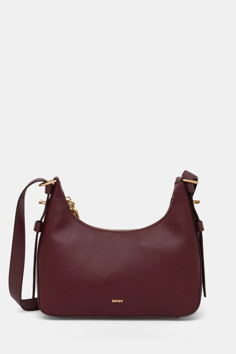 Usnjena torbica Dkny bordo barva, R44EAI65