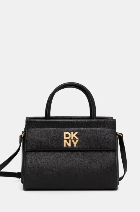 Dkny torebka skórzana kolor czarny R44DAI70