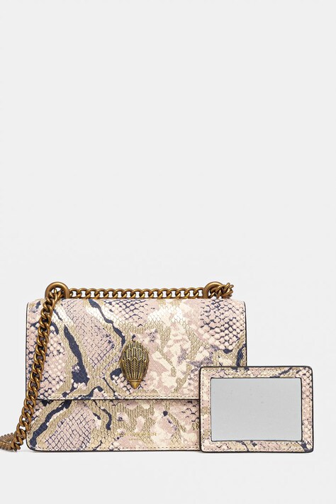 Kožená kabelka Kurt Geiger London béžová barva, 3536266719