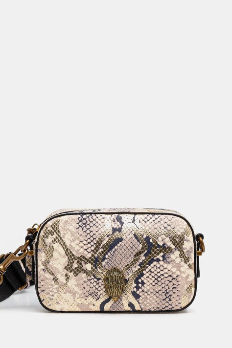 Kožená kabelka Kurt Geiger London béžová barva, 8475666719