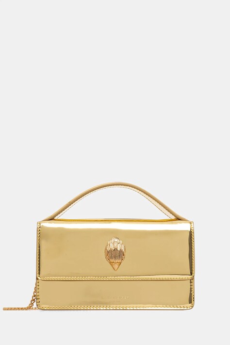 Kožená kabelka Kurt Geiger London zlatá barva, 2744161109