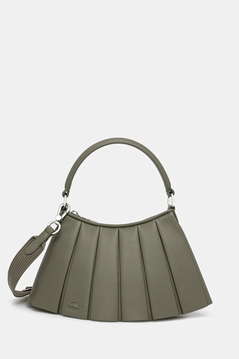 Кожена чанта Lacoste в зелено NU5011DP