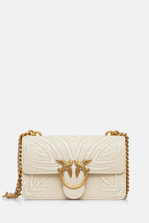 Pinko borsa a mano in pelle colore beige 100059 A2C3