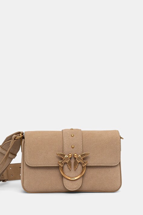 Велурена чанта Pinko в бежово 104340 A2CC