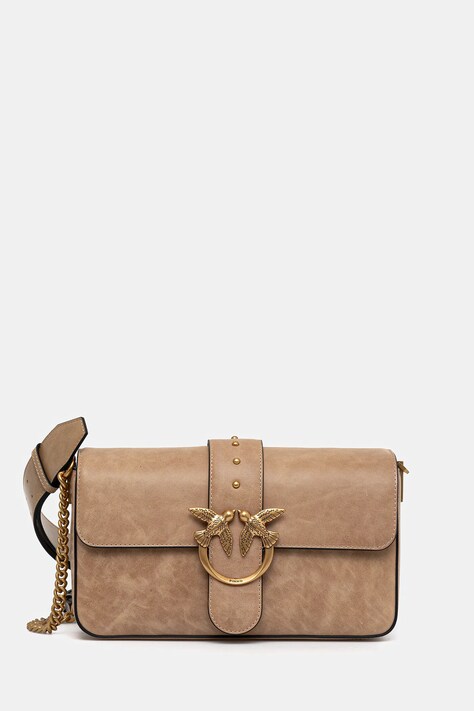 Kožna torba Pinko boja: bež, 104524 A2C2