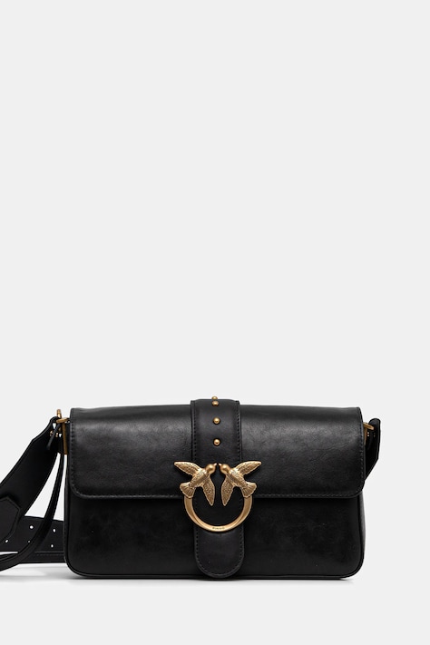 Kožená kabelka Pinko černá barva, 104524 A2C2