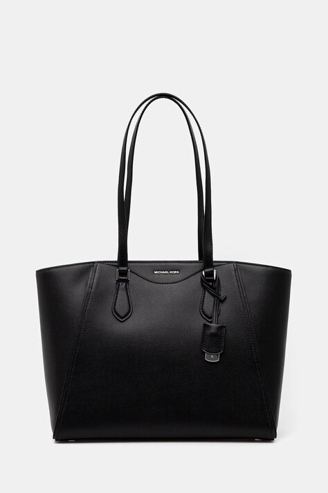 MICHAEL Michael Kors poseta de piele culoarea negru, 30F4STBT7L