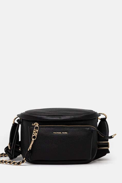 Kožená kabelka MICHAEL Michael Kors černá barva, 30S4G04M8L