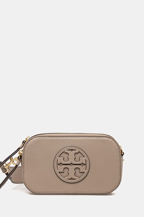 Τσάντα Tory Burch Miller Mini Crossbody χρώμα: μπεζ, 171955-200