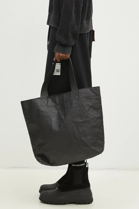 Y-3 torebka skórzana Leather Tote kolor czarny JD2900