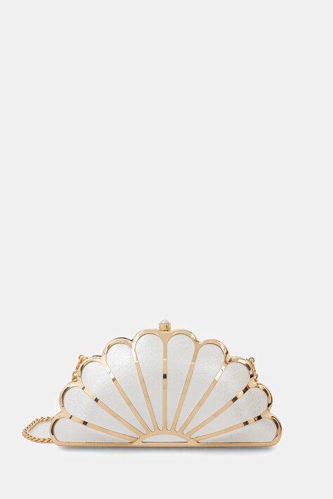 Aldo poșetă ARIELCLUTCH culoarea alb, 14009193