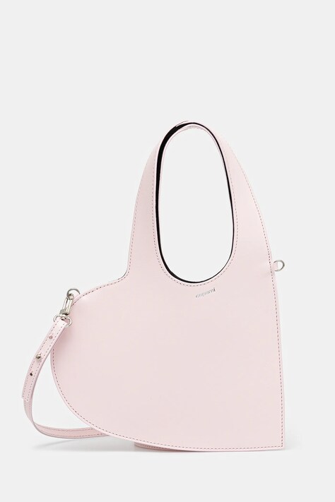 Coperni poseta de piele Crossbody Baby Heart Tote culoarea roz, COPBA93F6031