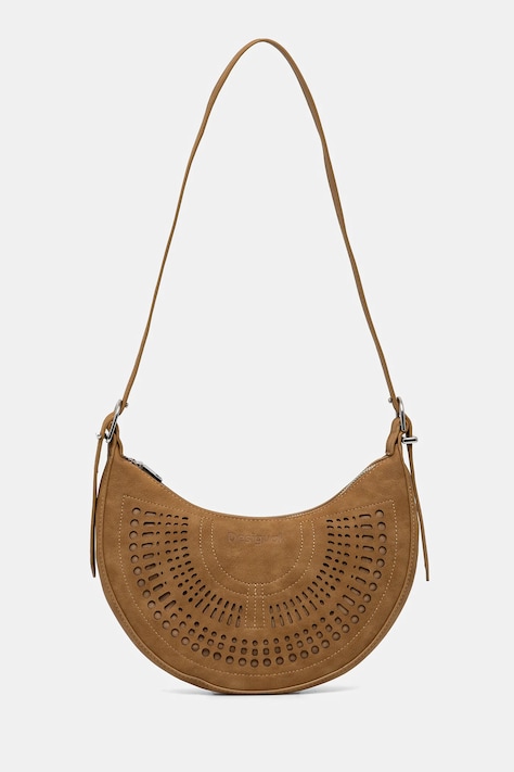 Τσάντα Desigual ORBIS CASCAIS χρώμα: καφέ, 25SAXP09