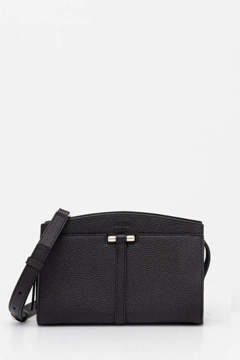 Usnjena torbica BOSS črna barva, 50542067