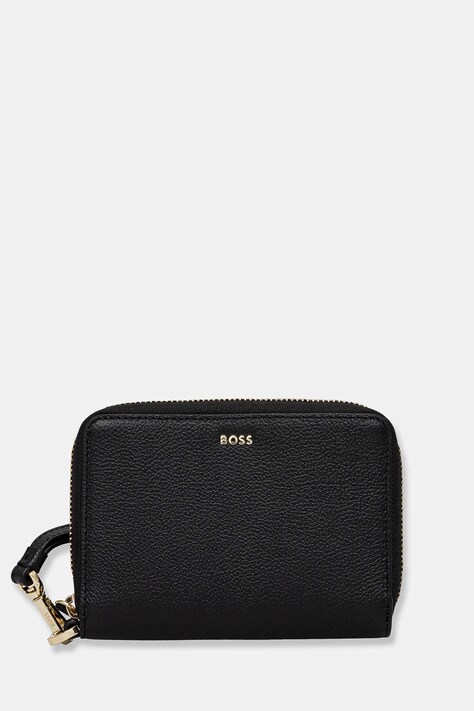 BOSS card-holder din piele culoarea negru, 50543476