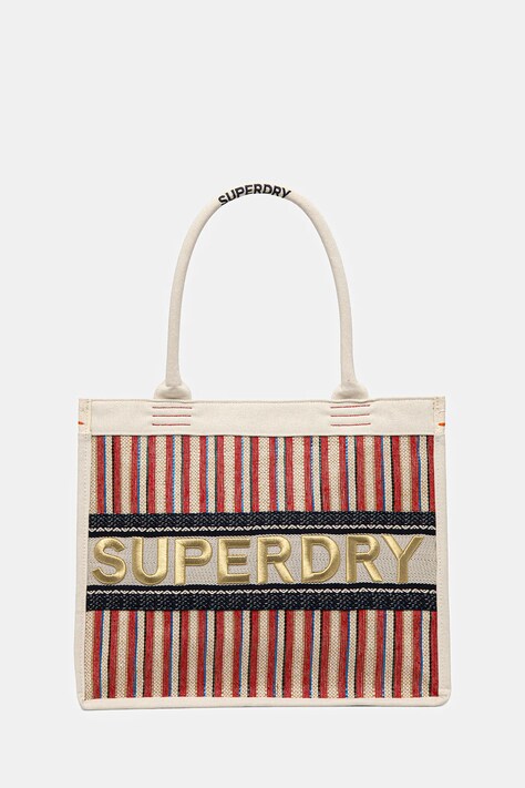 Superdry poșetă culoarea bej, W9110411A-F1X
